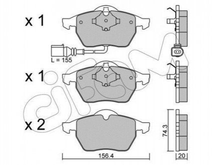 822-181-4 CIFAM Колодки гальмівні передні Octavia/Bora/Golf 91-07