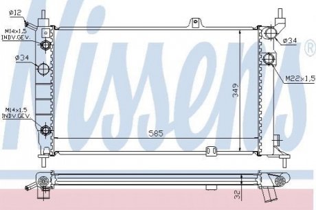 63253A NISSENS Радиатор охолоджування