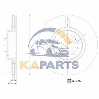 Диск гальмівний(к-т) 43926
