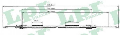 C0621B LPR Трос ручного гальма