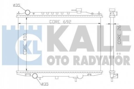 362900 KALE OTO RADYATOR Радиатор охлаждения Nissan NP300 (08-), Pick Up (98-) 2.5D (362900) KALE OTO RADYATOR