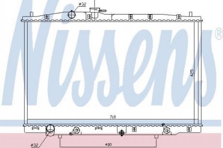 681393 NISSENS Радиатор ACURA RL (06-) 3.5 i V6 24V