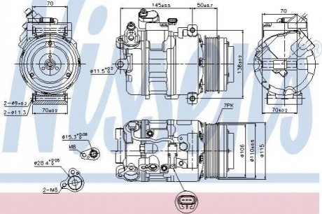 89574 NISSENS Компресор кондиционера First Fit