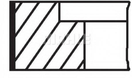 004 01 N0 MAHLE / KNECHT Кольца поршневые