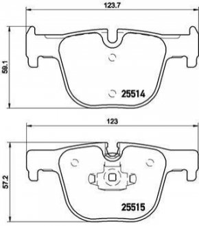 P06 072 BREMBO Гальмівні колодки дискові