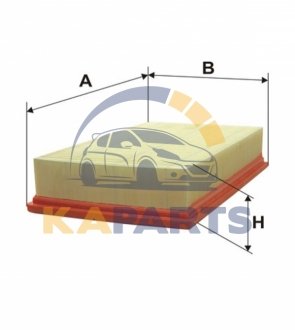 WA9603 WIX FILTERS Фильтр повітряний