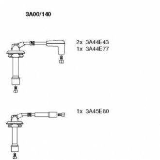 3A00140 BREMI Комплект проводів високої напруги