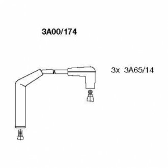 3A00174 BREMI Комплект проводів CHEVROLET Matiz "0,8 "05>>