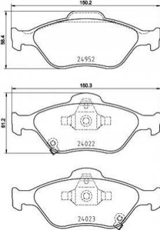 P83 159 BREMBO Гальмівні колодки дискові