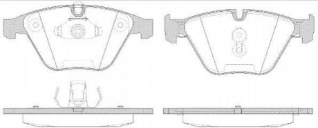 P9573.50 WOKING Гальмівні колодки перед. BMW 5(E60)/7(E65) 02-10 (ATE) (155,1x68,5x20,3)