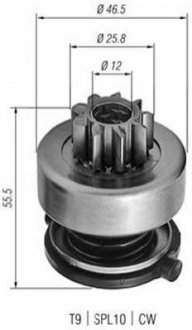 940113020254 MAGNETI MARELLI MAGNETI MARELLI бендикс (z=9) SEAT 1,4D VW Polo 1,3D/1,4D