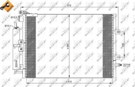 35897 NRF Радиатор кондиционера