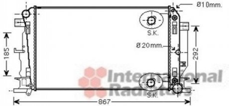 30002403 Van Wezel Радиатор охлаждения