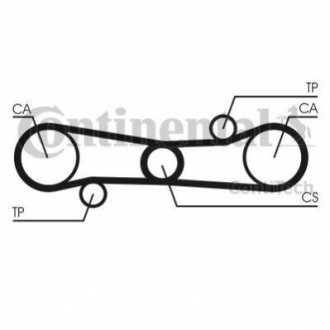 CT654 Contitech Ремень зубчастий (довж. 60-150)