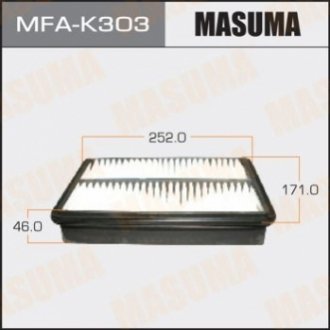 MFAK303 MASUMA Фільтр повітряний A2517 KIA/ SPORTAGE/ V2000 V2700 04- (MFA-K303) MASUMA