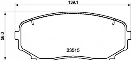 8DB355032941 HELLA Колодки гальмівні дискові комплект; передн.