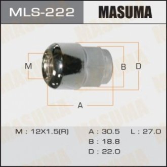 MLS222 MASUMA Гайка колеса Honda (MLS222) MASUMA