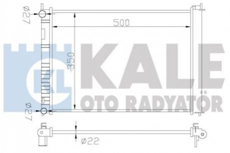 349500 KALE OTO RADYATOR KALE FORD Радиатор охлаждения Fiesta V,Fusion 1.25/1.6 01-,Mazda 2