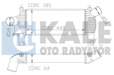 342355 KALE OTO RADYATOR KALE NISSAN Интеркулер Navara,Pathfinder 2.5dCi 05-