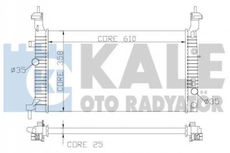 342065 KALE OTO RADYATOR KALE OPEL Радиатор охлаждения Meriva A 1.7DTi 03-