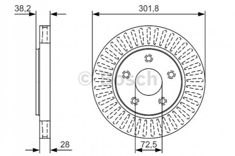 0986479U45 BOSCH BOSCH гальмівний диск передн. CHRYSLER VOYAGER 00-