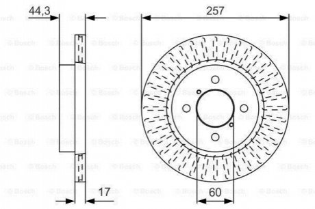 0986479U93 BOSCH BOSCH CHERY Диск гальмівний передній Kimo 1,3 07-