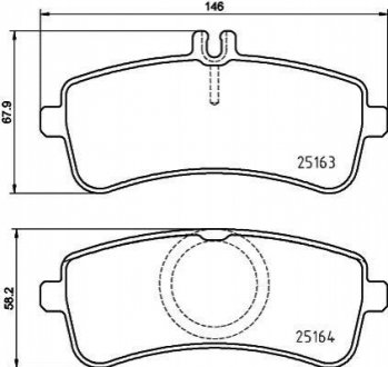 P50132 BREMBO Колодки гальмівні дискові (комплект 4 шт)