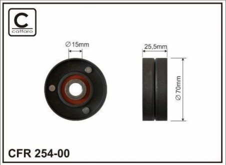 254-00 CAFFARO Натяжний ролик BMW E38,39,46, X5