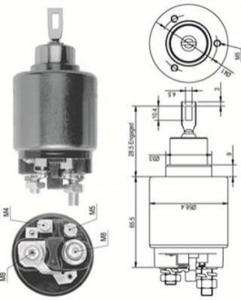 940113050124 MAGNETI MARELLI MAGNETI MARELLI втягувальне реле стартера (електромагніт) AUDI 71-90 VW 73-88 DB W114/116/123 FIAT [940113050124]