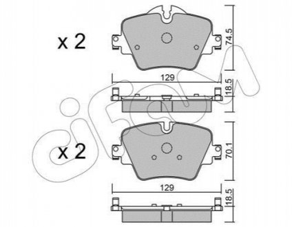 822-1037-0 CIFAM CIFAM BMW гальмівні колодки передн.1 F40, 2,3 G20,4,5 G30, X1 F48, X2, X3 G01, X4