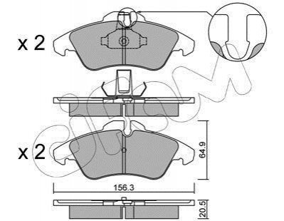 822-256-1 CIFAM CIFAM DB гальмівні колодки перед Sprinter 208-314, Vito 108-114 VW LT 96-