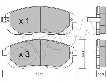 822-876-0 CIFAM CIFAM NISSAN гальмівні колодки передн. Tiida 04-, Juke 14-, Maxima QX