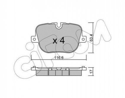 822-837-0 CIFAM CIFAM LAND ROVER гальмівні колодки задн. RANGE ROVER Sport 09-