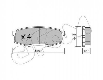 822-822-0 CIFAM CIFAM TOYOTA колодки гальмів. задн.Land Cruiser 4.7/4.5d 08-