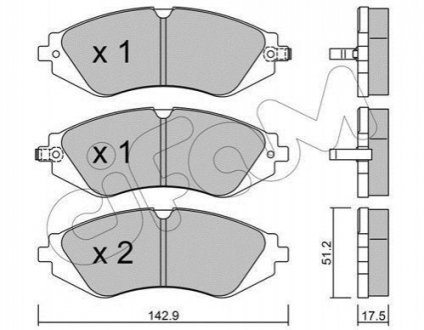 822-294-0 CIFAM CIFAM CHEVROLET гальмівні колодки передн. Lacetti, Epica 2.0