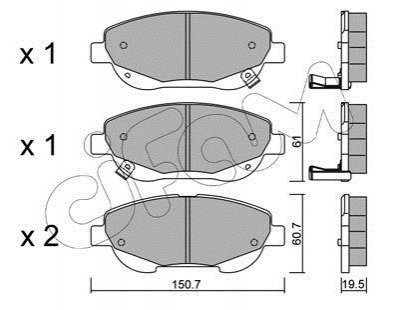 822-879-0 CIFAM CIFAM TOYOTA колодки гальм. передн. Avensis 2,0-2,2 08-