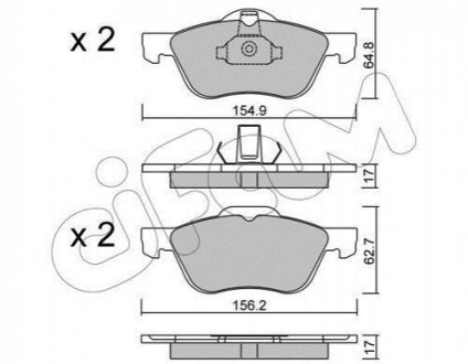 822-489-0 CIFAM CIFAM NISSAN Гальмівні колодки передн. PRIMERA 96-02