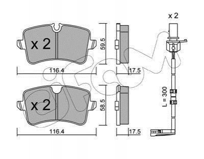 822-955-1K CIFAM CIFAM VW колодки гальмівні задні Audi A6/7 11-