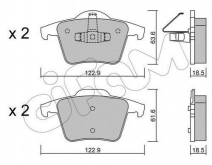 822-688-0 CIFAM CIFAM VOLVO гальмівні колодки задні XC90 02-