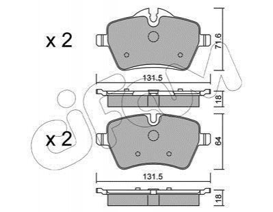 822-768-0 CIFAM CIFAM BMW гальмівні колодки передн. MINI