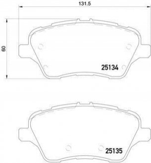 P24 151 BREMBO Гальмівні колодки дискові