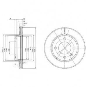 BG2273 Delphi DELPHI FORD Диск тормозной передний FIESTA 82-89 239.5 20 18