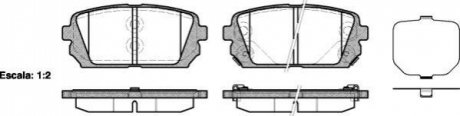 P1203302 WOKING Колодки тормозные дисковые Hyundai ix35, Kia Carens III / задн (P12033.02) WOKIN