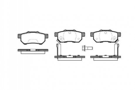 P333352 WOKING Колодки тормозные дисковые Honda Jazz 02> 08> 15> / Civic 91>01 / задн (P3333.52