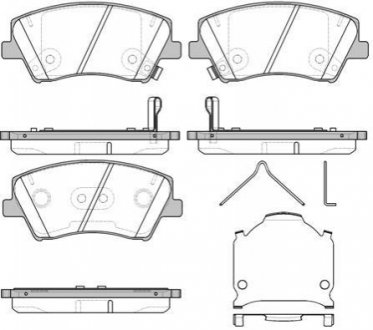 P1512304 WOKING Колодки тормозные дисковые Hyundai Elantra 16> / Genesis 3,0 GDI 14> / перед (P1