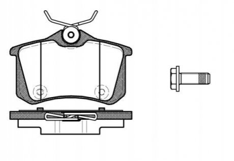 P1291310 WOKING Колодки тормозные дисковые VW Golf V VI / Renault Megane III / задн (P12913.10)