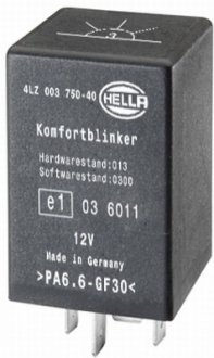 4LZ 003 750-401 HELLA HELLA DB Реле поворотов 12V 5 полюсов 2+1x21 Вт Bora,Golf III,IV,V,Passat,T4