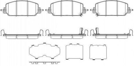 P1408322 WOKING Колодки тормозные дисковые Honda CR-V 2,4i 17> / перед (P14083.22) WOKING