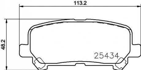 8DB 355 020-601 HELLA HELLA HONDA Гальмівні колодки задні ODYSSEY 3.5 10-, PILOT 3.5 08-, ACURA