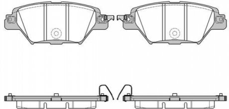 P1612304 WOKING Колодки тормозные дисковые Mazda CX-9 2,5t 16> / задн (P16123.04) WOKING